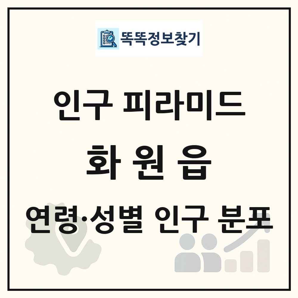 화원읍 인구 피라미드 링크 그림